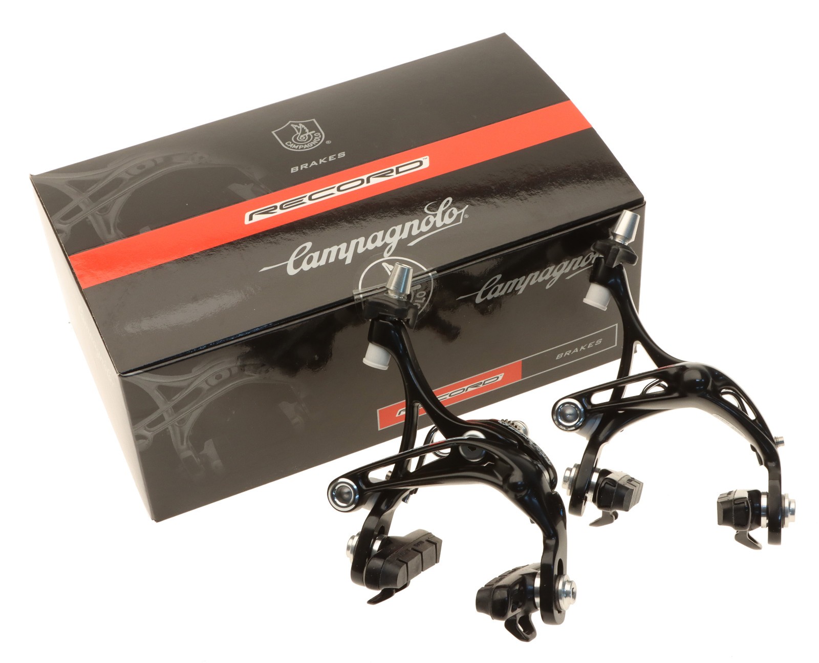 Coppia pinze freno scheletro Campagnolo Record 2015 BR15-RE nere NOS NUOVE