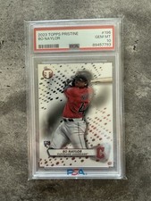 2023 Topps Pristine Bo Naylor #196 PSA 10 Rookie Pop 1