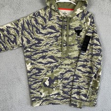 Under Armour Project Rock Hoodie Mens Medium Green Multi-Camo Sweatshirt Logo