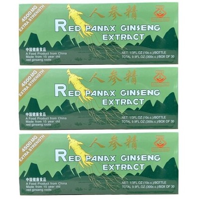3 Box Red Panax Ginseng Extract Extra Strength 15 Years Old Roots (30 Bottles)