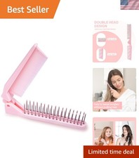 Compact Travel Mini Hair Brush - Foldable Detangling Comb for Women & Girls