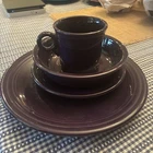 Vintage HOMER LAUGHLIN FIESTAWARE Plum 4 Piece Set Made In USA