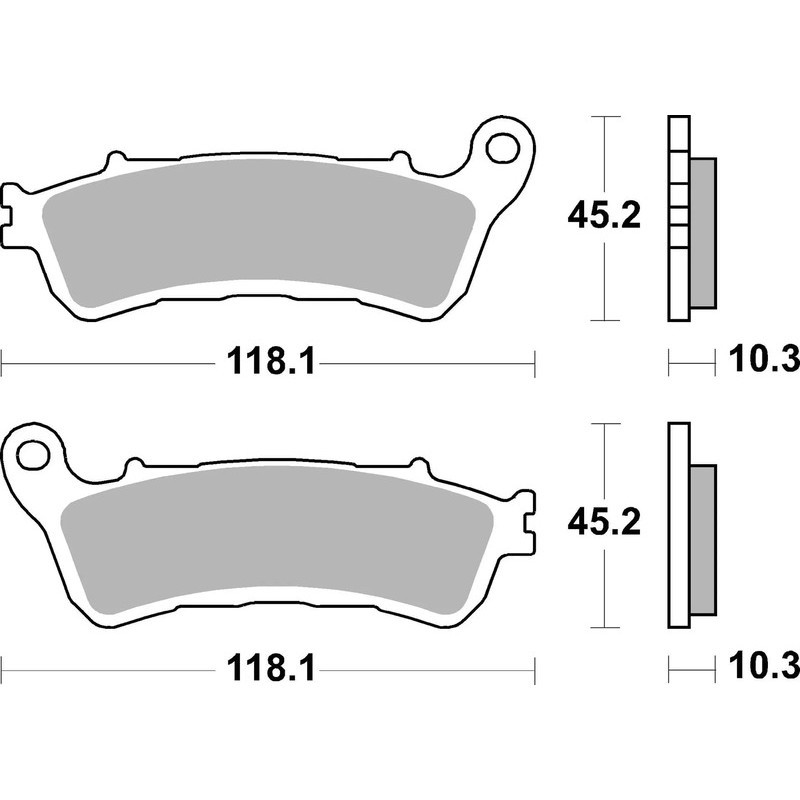 Plaquettes de frein moto BREMBO 07HO66SP métal fritté voyage