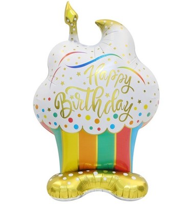Birthday Cake Balloon Happy Birthday Celebration Party Decoration Standing Huge