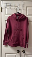 Reebok Women's Large Logo Hoodie NWT Raspberry Fudge SIZE SMALL fleece lined