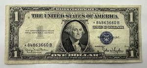 1935D United States One Dollar Silver Certificate Blue Star Note
