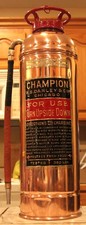Antique Vintage Champion Copper Brass Fire Ex...