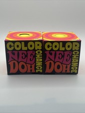 NeeDoh Color Change 2X Yellow Squishy Stress Reliever Squeeze Ball, 2 Boxes