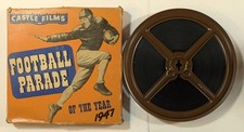 Football Parade of the Year 1947 Castle Films 16mm Sound Movie w/ Box