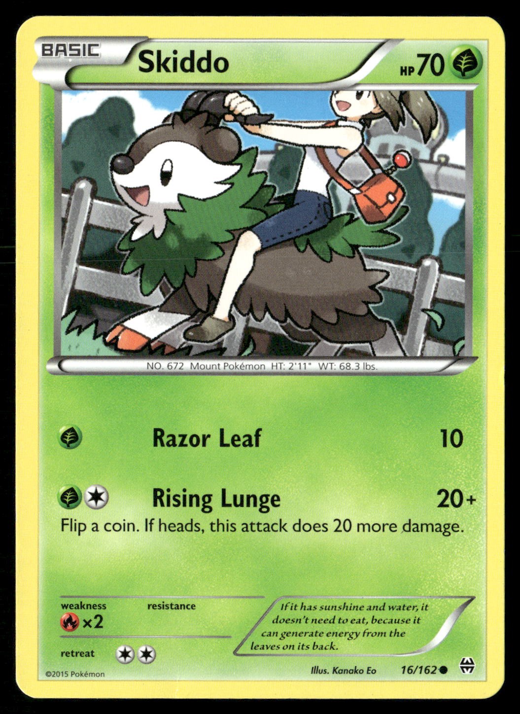 Skiddo 16/162 Common BREAKthrough Pokemon Lightly Played