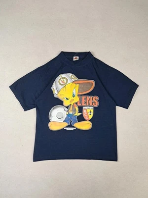 T-Shirt Titi Looney Tunes Tweety Printed Rc Lens Vintage Rare année 1999 100% C - Photo 1/4