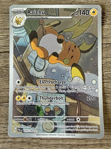 Raichu 211/193 Illustration Rare Pokemon Card TCG SV02: Paldea Evolved HO/DMG