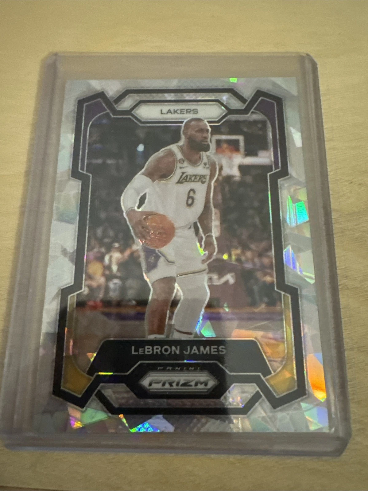 2023-24 Prizm Basketball LeBRON JAMES Silver Cracked Ice Los Angeles  #63-3