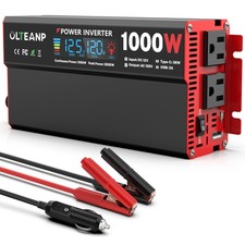 1000 Watt Power Inverter 12V DC to 110V/120V AC Car Inverter with LCD Screen ...