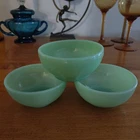 Vintage Fire King Jadeite Green Glass Chili Soup Cereal BOWL Set Lot 3 - 5”