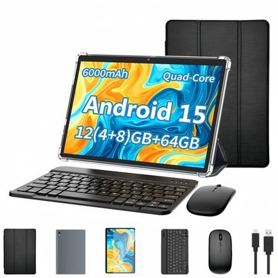 2026 Neu Tablet JJGJ Android 15  10.1 Zoll 64GB WiFi6  IPS Tablet sets TAB10