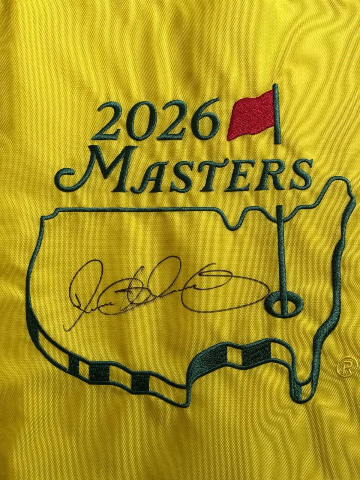 Rory Mcilroy Signed Autographed 2026 Masters Flag Back To Back Wins PSA DNA COA  view 2