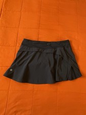 Lululemon Skort Womens 8 Black Athletic Gym & Running Casual