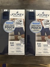 Jockey Chafe Proof Pouch Microfiber 6" Boxer Briefs 3-Pack -, SZ Medium 2 Packs