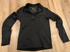 Terramar Kids Large Ecolator Heavyweight Half-Zip Base Layer Top Black