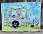 Original Handmade Signed ACEO  watercolor and Ink Camblch OOAK Tiny artwork  — photo 4
