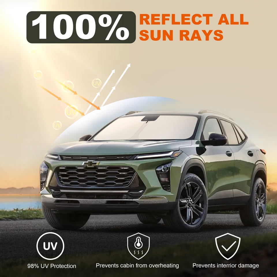 Parabrisas de coche personalizado para Chevrolet TRAX 2013-2025 parasol plegable visera UV Foto 3 de 4