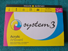Daler Rowney, System 3 Acrylic Artboard, pack of 10 x A4, new