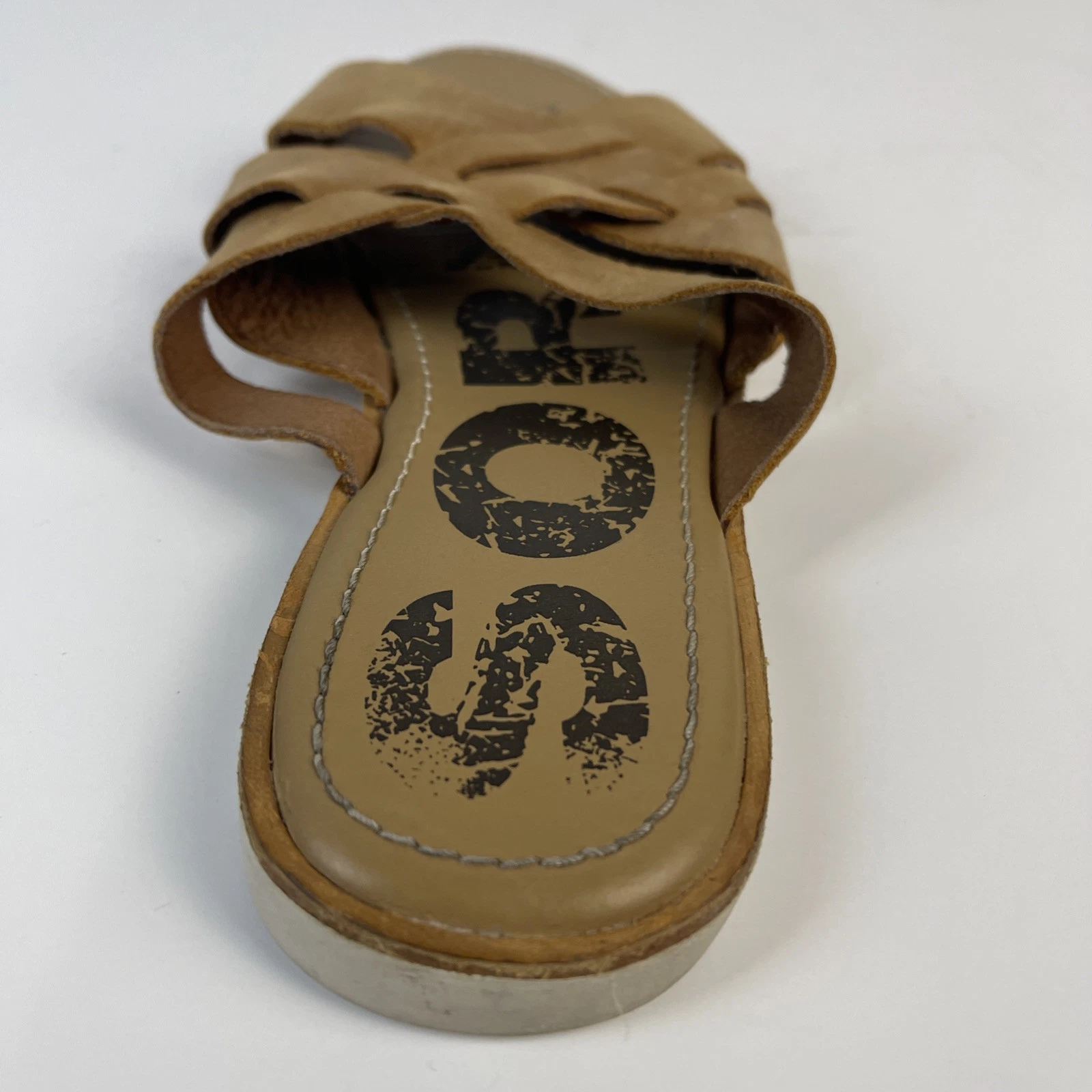 sorel slide leather woven strap ella shoes