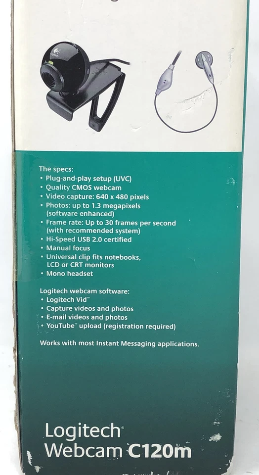Logitech C120 Webcam USB Windows 10/8/7/Vista 1.3MP Video Calling Capture Skype - Image 4 of 4