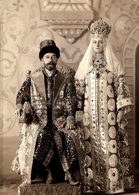 Emperor Nicholas II /& Empress Alexandra Feodorovna in Costume-1903 PHOTO