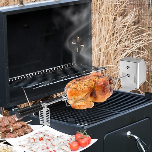 Grillspieß 117cm mit Edelstahl Motor Automatik Drehspieß Drehspieß Außengrill ## - Bild 9 von 12
