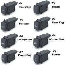 LED Dashboard Control Switch Button For Subaru Outback Forester Legacy WRX Black