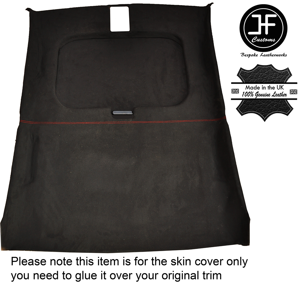 RED STCH TECHO Y TECHO CORREDIZO REVESTIMIENTO LUJO GAMUZA CUBIERTA PARA PEUGEOT 205 MK2