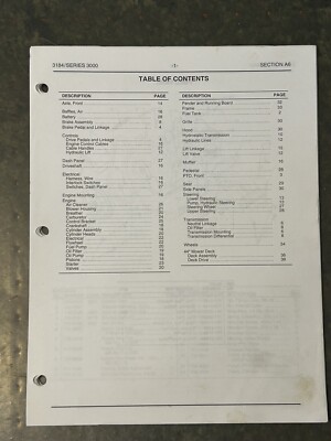 3184 - A New Parts Catalog For A Cub Cadet 3184 Mower with MFG Code ...