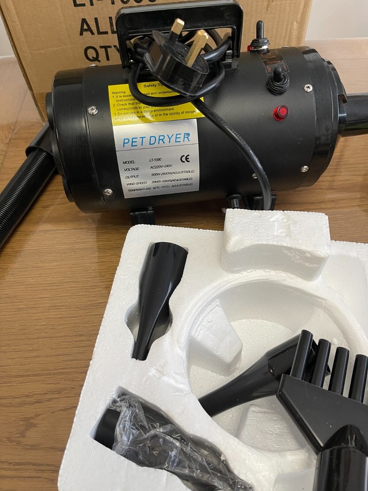 Dog Cat Pet Dryer Hair Grooming Heater Blaster Blower Hairdryer Low