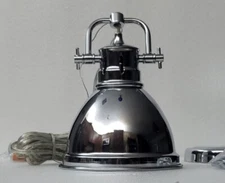 Golden Lighting Duncan Mini Pendant Light with Chrome Shade and Chain 6.5 inch