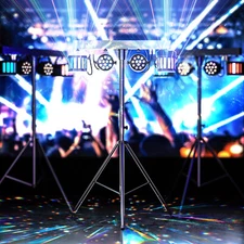 DJ Stage Lighting LED Wash Light with Stand Wireless Remote Control Party Event