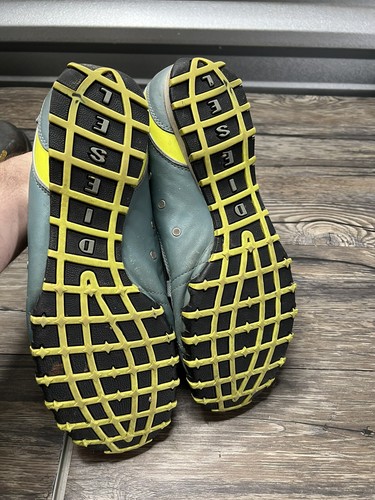 Diesel Sneakers Vintage Cream/Grey/Yellow Z Straps Leather/Mesh Girls SZ 13 - Picture 5 of 8