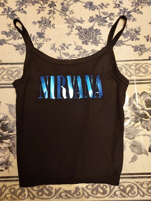 Nirvana crop top any size xs S, m , l & xl | eBay