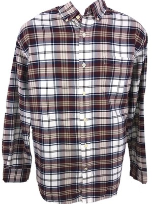 St John's Bay Easy Care Shirt- Men's Size Large - Plaid Long Sleeve Button-Down | eBay