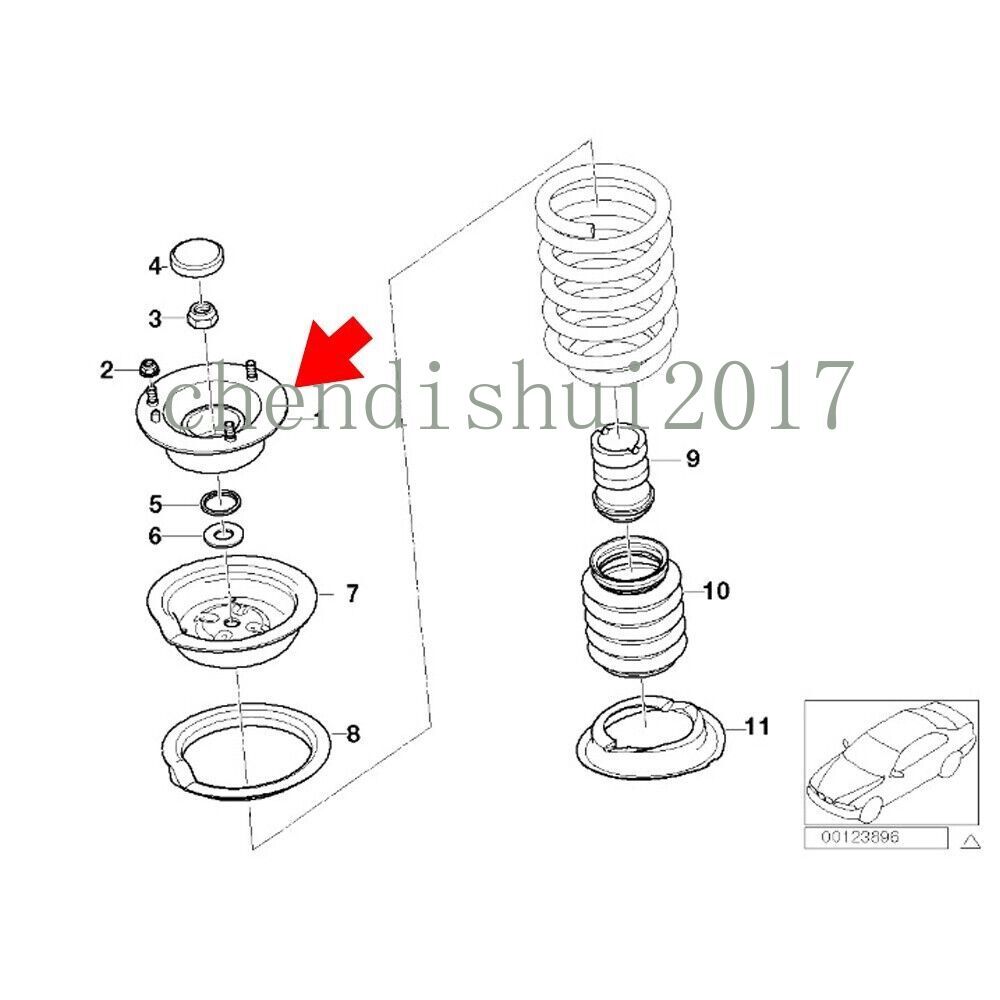 Front Strut Mount Set 31336760943 For BMW E46 E60 E90 E83
