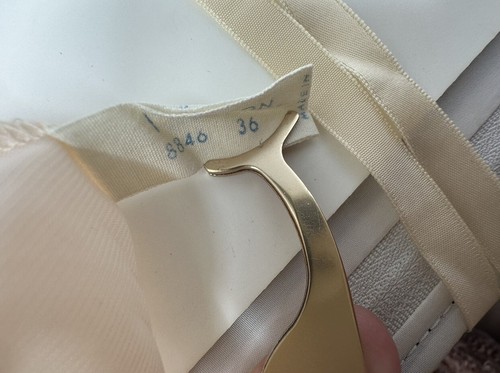 Vtg 60s Van Raalte Womens Pastel Pink Nylon Lace Midi Slip Dress Lingerie 36 - Picture 11 of 20