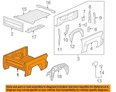 GM OEM 07-13 Sierra 1500 Pick Up Box Pick Up Box Components GM OEM 07-13 Sierra 1500 Pick Up Box Pick Up Box Components