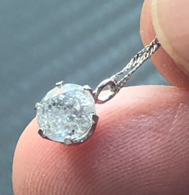 Pt850Pt999 0.50ct Single Diamond Platinum Necklace JAPAN Shipping