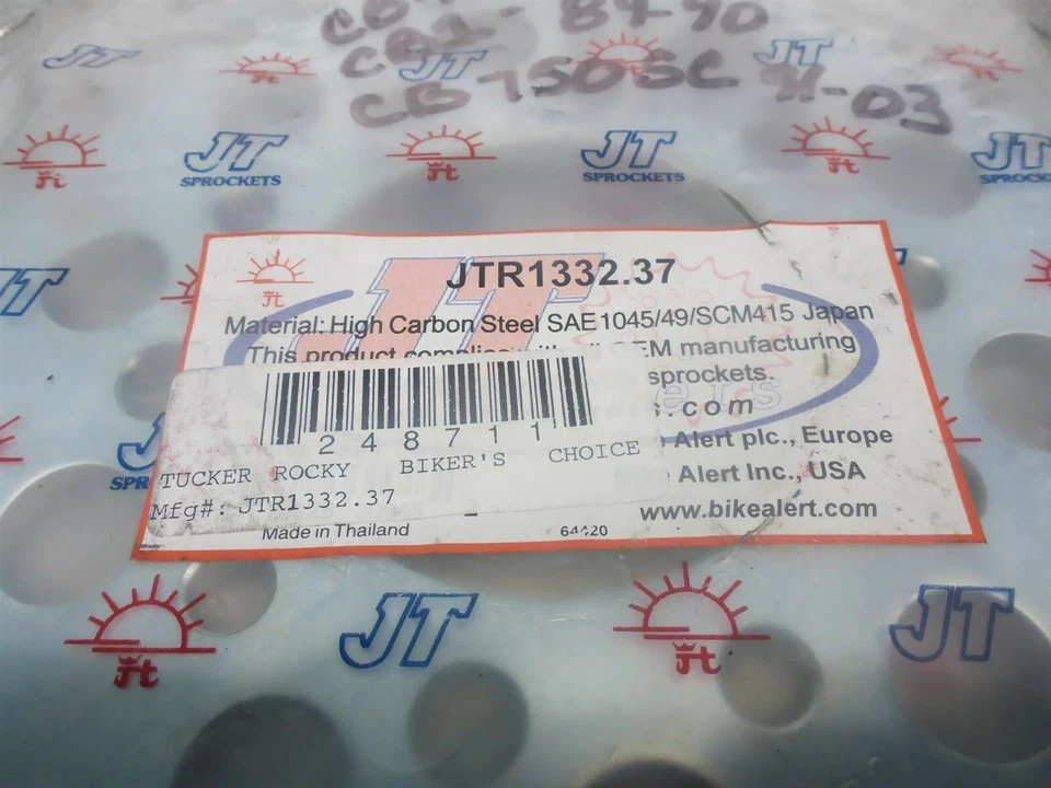 Rodas dentadas JT Honda CB 1000 750 400 F SC roda dentada corrente traseira JTR1332.37 - Imagem 3 de 3