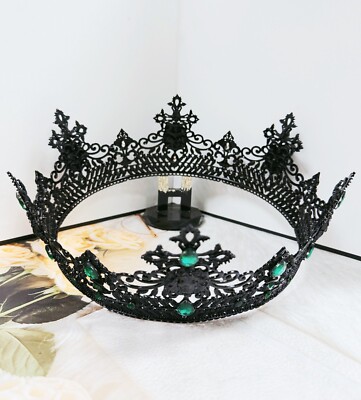 Dark Lord Headpiece, Monarch Crown, Renaissance Crown, Black  display picture 1