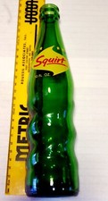 Squirt Green Glass Soda Pop Bottle  Never An After-Thirst 10 Ounce