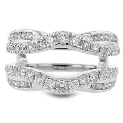 2.6Ct Real Moissanite Solitaire Enhancer Guard Wrap Ring 925 Sterling Silver