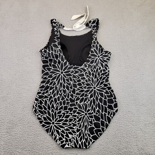 Islander Swimsuit Womens 18 Black Floral One Piece Bathing Suit Resort Vacay - Picture 13 of 18
