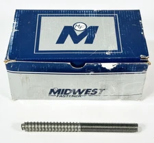 25 Pcs. Midwest Fastener 50912 1/2" x 6" Plain Steel Coarse Thread Hanger Bolts